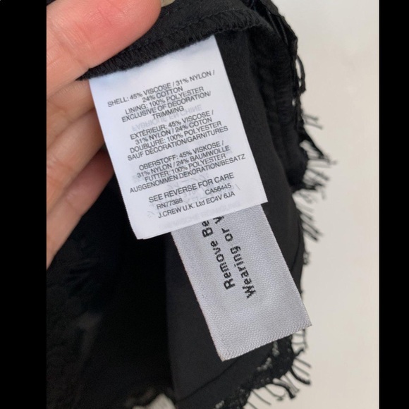 BNWT J. Crew Lace Ruffle Neck Top in Black - Picture 4 of 5